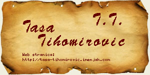 Tasa Tihomirović vizit kartica